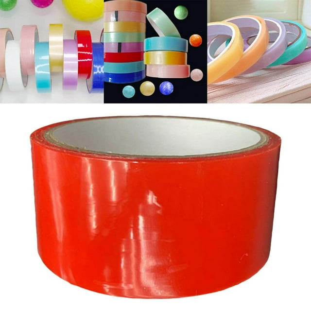 Jouets de Décompression Amusants Créatifs Balle Collante Roulante Rubans pour Rubans Bricolage Balle Collante Jeu Rouge