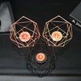 thumbnail image 4 of CNKOO Nordic Style 3D Geometric Wrought Rack Candle Holder Candlestick Home Decoration, 4 of 4