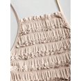 thumbnail image 3 of Apricot Ruched Halter Maxi Dress With Adjustable Neck Tie, 3 of 6