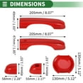 thumbnail image 4 of Conjunto de cubiertas para manijas de puerta exterior Unique Bargains, trim decorativo para Jeep Renegade 2015-2021, ABS, Rojo, 1 juego, 4 of 6
