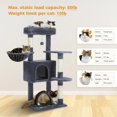 thumbnail image 3 of Free Shipping Multi-Level Cat Tree Cat Tower with Condo Scratching Post Cat Scratcher Cat Accessories Cat Toy House Pet Products ShopWise Round, 3 of 8