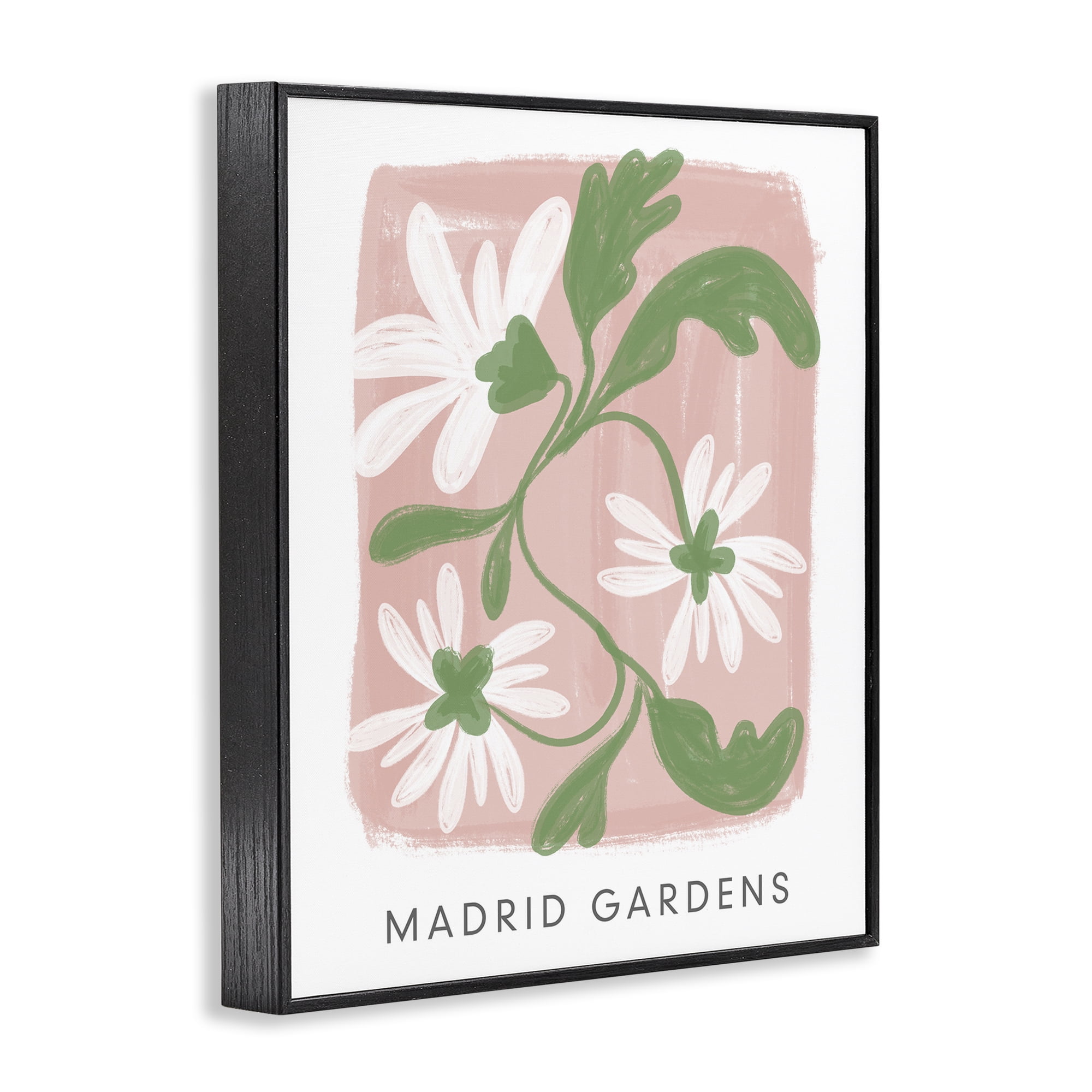 Stupell Industries Madrid Gardens Pastel Blooms Black Framed Giclee Art, design by Lucille Price