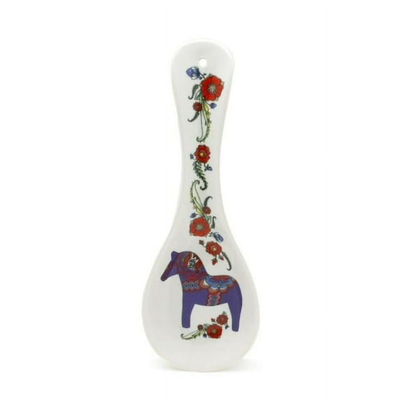 DALA Swedish Blue Dalarna Horse Ceramic Spoon Rest