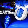 thumbnail image 2 of luces LED de posición lateral azules de 12 V CC, 6 luces de navegación, impermeables, para barcos, yates, luces de popa, ancla, lámpara de cortesía con cromo, 2 of 5