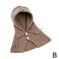 thumbnail image 5 of Wool Balaclava Hat - Warm & Stylish Winter Accessory with Integrated Hood & Neck Scarf Design, 5 of 9