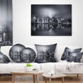 thumbnail image 3 of Designart Hong Kong Black and White Panorama - Cityscape Throw Pillow - 18x18, 3 of 4