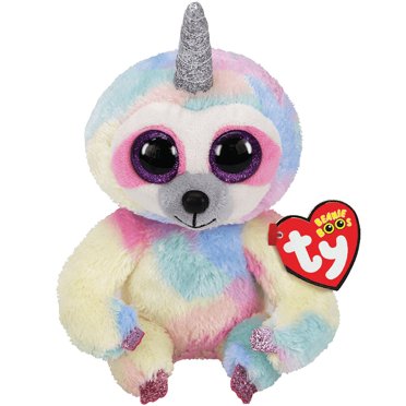 TY Beanie Boos - COOPER the UniSloth (Glitter Eyes)(Medium Size - 9 inch)