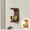 (Adhesive-coated version) Walnut color, variant on Suction Door Type Solid Wood Wind Chime,Small Doorbell With Double-Sided Tape,Brass Style Magnetic Shopkeepers Bell,Cute Decorative Doorbell No Drill,Creative Gift