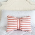 thumbnail image 5 of Horivan Striped Velvet Pillowcase Bolster Cushion Soft Decorative Throw Pillow for Sofa Bed Home Decor Modern Striped Accent Pillow, 5 of 6