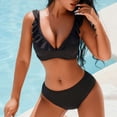 thumbnail image 5 of Afdoent Women's Bikini Sets Women High Waisted Bikini Push Up Two Piece Swimsuits Vintage Retro Ruched High Waist Print Bikini Set Beachwear, 5 of 9