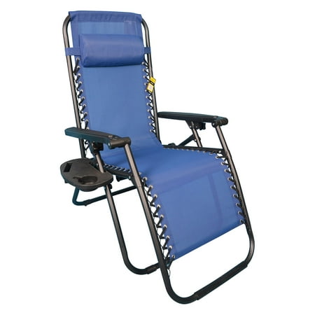 Backyard Expressions Sling Fabric Steel Anti-Gravity Chair with Removable