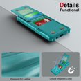 thumbnail image 5 of Decase Wallet Case for Samsung Galaxy S25, PU Leather/Plastic Wallet Phone Case with Magnetic Button Closure Credit Card Holder Slots, Stand Function, Lightweight Solid Fold Cover,Green, 5 of 6
