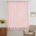 Window 98 Red Coral Red Striped Sheer Curtains 108 Inches Extra Long, Modern Red ...