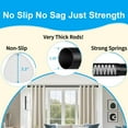 thumbnail image 3 of Tension Curtain Rod 51-165 Inch, Extra Long Curtain Rod No Drilling for Window or Bathroom, Outdoor Curtain Rods for Patio, Easy to Install, Never Rust, Rod Diameter 1.26 Inches-Black, 3 of 10