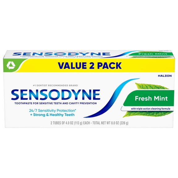 Sensodyne Cavity Prevention Sensitive Toothpaste, 4 Oz, 2 Pack, Mint Flavor