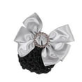 thumbnail image 2 of Bow Hairgrip Non-Slip Tight Elastic Handmade Rhinestone Hair Decoration Headwear Bank Hotel Staff Flight Bow-knot Hairclip Net Hair Accessories, 2 of 8