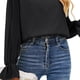 thumbnail image 3 of Blusa de Mujer Doble Capa Cuello Redondo Manga Larga Fibra de Poliéster Suave Cómodo Transpirable Tops de Mujer para el Trabajo Diario Negro M, 3 of 6