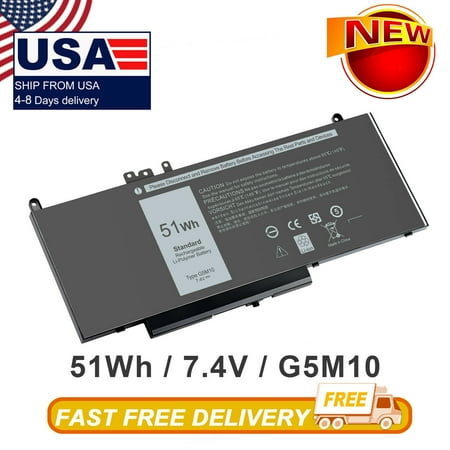 51Wh G5M10 Battery for Dell Latitude E5450 E5250 15.6 inch 0WYJC2 8V5GX YM3TC US