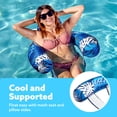 thumbnail image 3 of Silla inflable con fideos para piscina, color azul holgazán, con estampado de plantas, 3 of 8