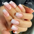thumbnail image 1 of Fofosbeauty 24pcs Press on False Nails, Square Fake Nails, Short Square Pearl Gradual White, 1 of 8