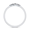 thumbnail image 3 of Rosec Jewels Black Onyx Promise Ring for Women, Minimal Cluster Ring (0.6 CT, AAA Quality), 10K White Gold, US 9.00, 3 of 9