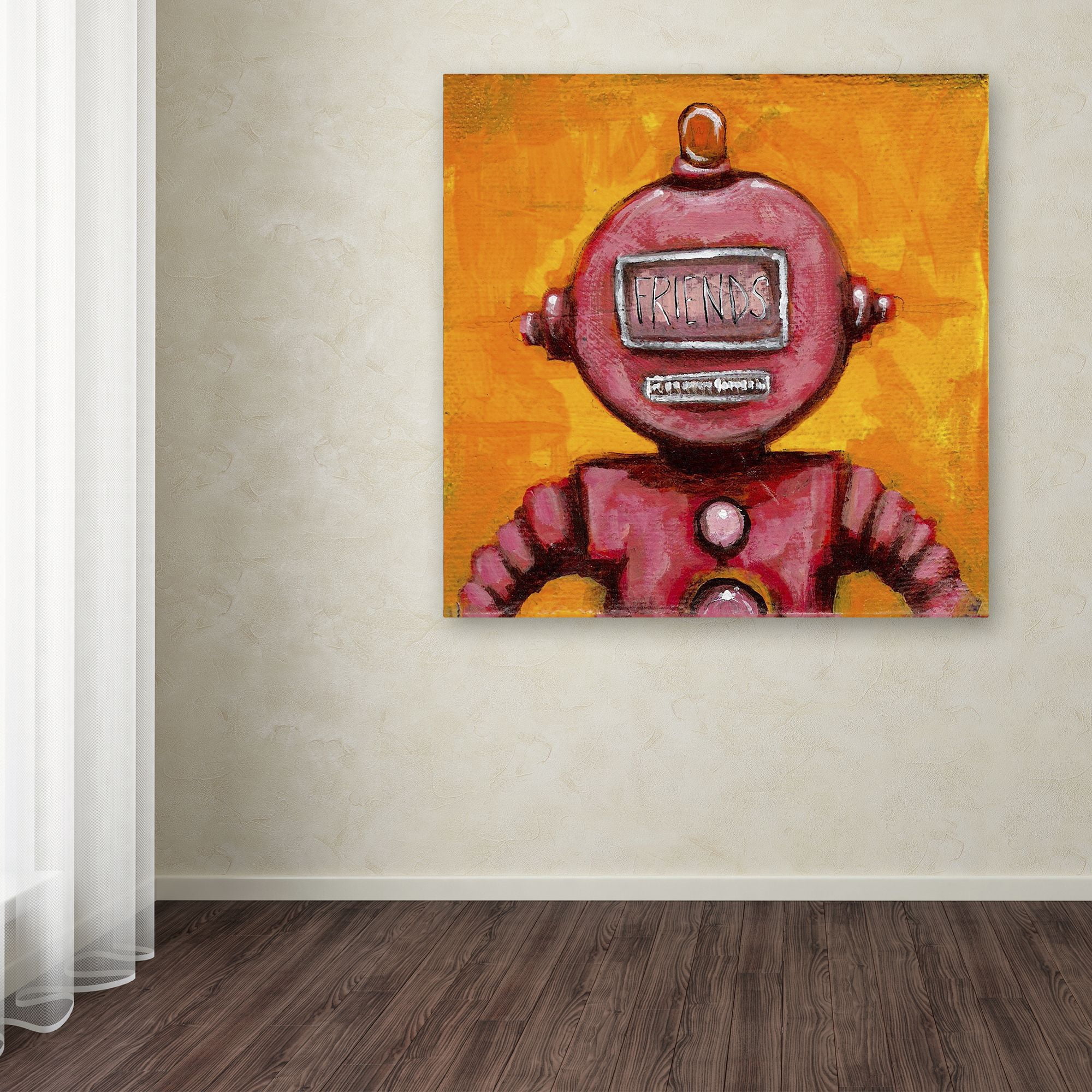 Craig Snodgrass 'Weebot-Friends' Huge Canvas Art 35 x 35
