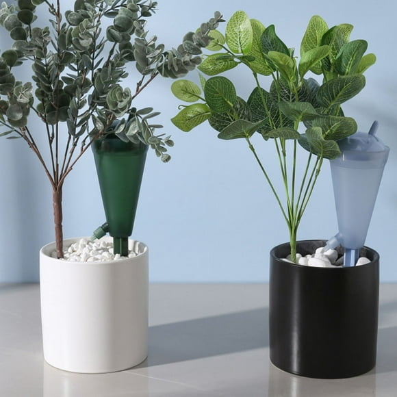 LIFKOME 2Pcs Auto Watering for Plants Light Blue PP with Water Control for Potted Plants