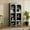 Grey, variant on Euroco Modern 72"H Kitchen Pantry Cabinet，Free Standing 5 Tier Bookshelves, Bookcases Set of 2, Farmhouse Two-Tone Storage Cabinet with Adjustable Shelves，Black