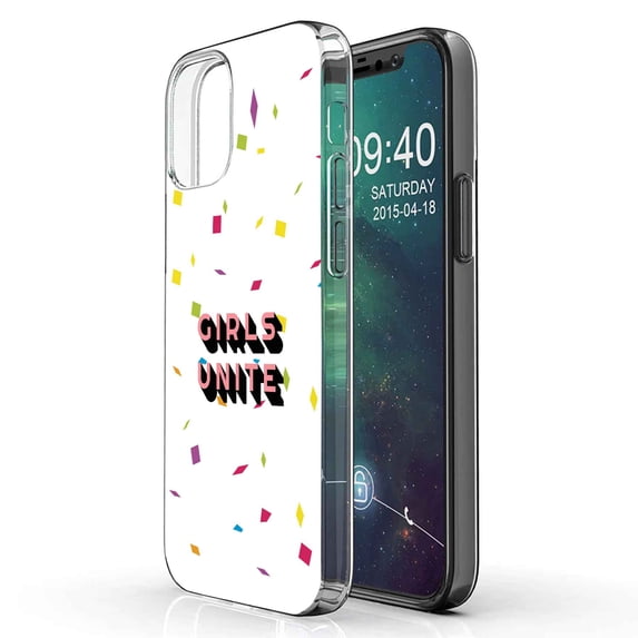TalkingCase Slim Phone Case Compatible for Apple iPhone 12 Pro MAX, Girl Unite Confetti1 Print, Lightweight,Flexible,Soft, USA