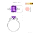 thumbnail image 4 of ANGARA Natural 2.9 Ct. Amethyst with Diamond Classic Ring in 14K White Gold for Women (Ring Size: 10), 4 of 8