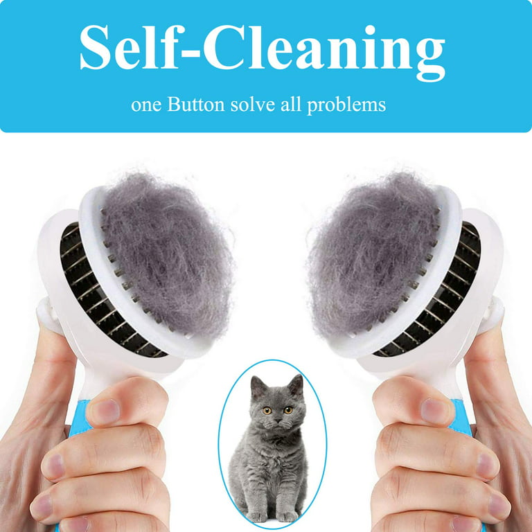 Paws & Pals Dog Brush - Gentle Soft Hair Rake Trimming Comb - Best for  Shedding Dogs-Cats, Thick Long Short Haired Pet, Coat Grooming & Cat Hair  Fur Removal - Self Cleaning 