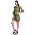thumbnail image 3 of Moomaya Womens Imprimé Courte Robe Cloche Manches Robes de Décalage pour les Femmes Occasionnels Vêtements d'Été, 3 of 6