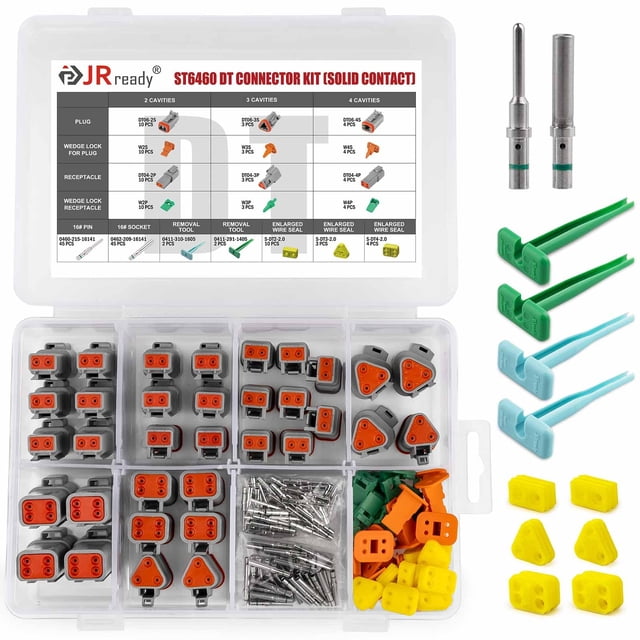 Kit de Conectores JRready ST6460 14AWG 16AWG Deutsch de 2, 3 y 4 pines