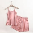 thumbnail image 2 of SwiftWear Women's Modal Pajama Set with Built-in Bra - Soft Sleepwear & Loungewear, Loose-Fit Camisole and Shorts, Plus Size Comfort Pjs Pink, 2 of 5