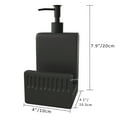 thumbnail image 4 of Arikago Dish Soap Dispenser and Sponge Holder, Matte Ceramic Hand Soap Dispenser for Kitchen Sink, Farmhouse Liquid Soap Dispenser Pump for Kitchen Countertop, Bathroom, Black, 4 x 7.8 Inch, 4 of 7