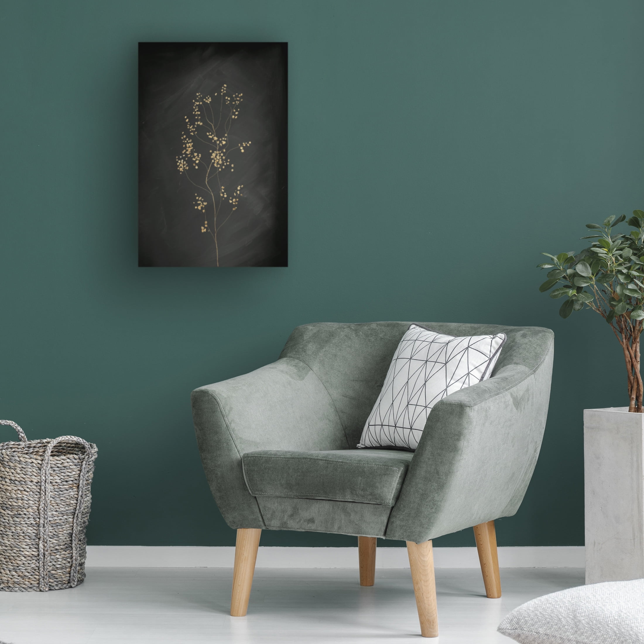 Trademark Fine Art Aureous Black Gold Botanical No 3 Canvas Wall Art