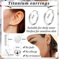 thumbnail image 2 of Set de pendientes Staligue Titanium, 6 pares, hipoalergénicos, plateados, 2 of 7