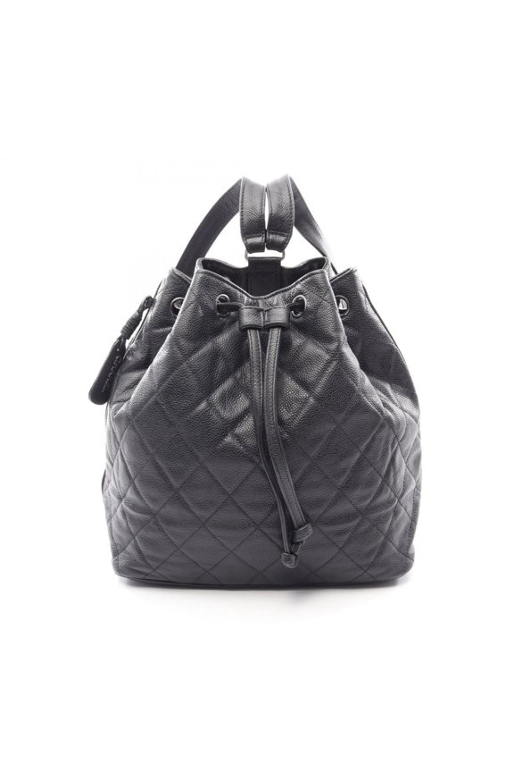 Pre-Owned Chanel Matelass Backpack/Handbag, Caviar Leather (Grained Calfskin), Women's, Black
