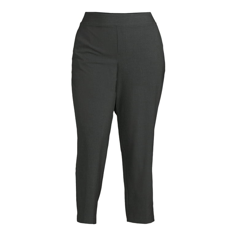 Just My Size Women's Plus Size Tummy Control Pull-On Dress Pants