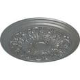 thumbnail image 3 of Ekena Millwork 20"OD x 1 1/2"P Damon Ceiling Medallion (Fits Canopies up to 3 3/8"), Hand-Painted Platinum, 3 of 6