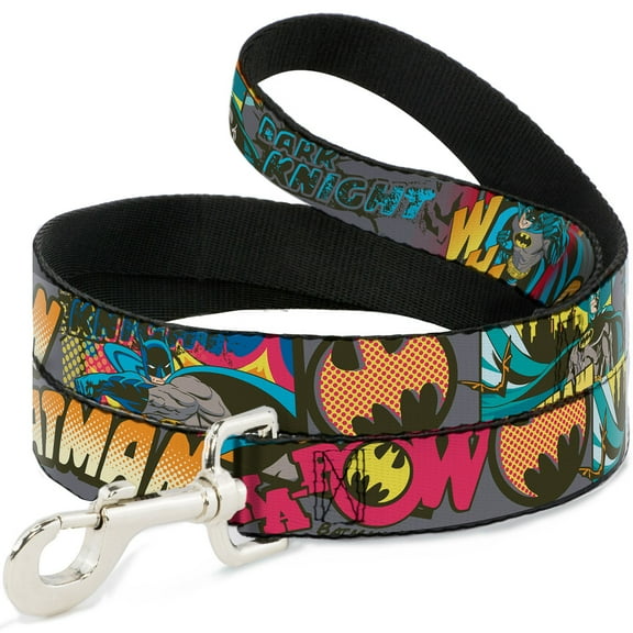 DC Comics Pet Leash, Dog Leash, Batman Dark Knight, 6 Feet Long 1.0 Inch Wide