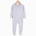 thumbnail image 2 of KPOPLK Baby Organic Cotton Footed Pajamas for Boys Zipper PJS Sleeper Long Sleeve Snug Fit Sleepwear Jumpsuit with Non-Slip Bee Grips Size 12-18 Months, 2 of 9