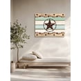 thumbnail image 5 of Western Texas Star Green Wall Art for Living Room,Canvas Picture Wall Decor for Bathroom Bedroom,Farmhouse Brown Country Vintage Painting Artwork for Office Kitchen Hallway Dining Room Decor 24"x32", 5 of 8