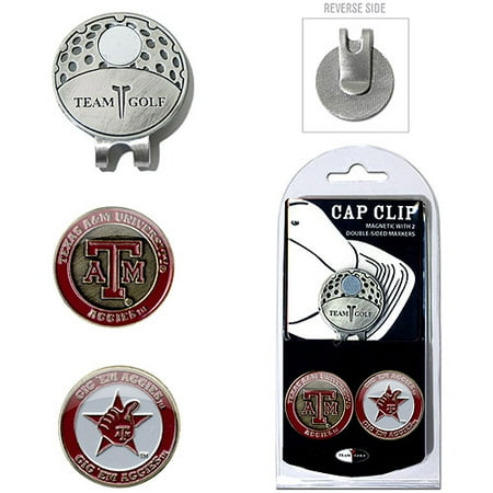 Team Golf NCAA Texas A And M Cap Clip With 2 Golf Ball Markers