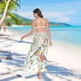 thumbnail image 7 of FORMRS Womens Beach Sarong Semi-Sheer Bikini Wrap Skirt Swimsuit Cover-ups, Green Floral Pattern, 7 of 7