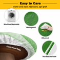 thumbnail image 3 of Elastic Fitted Round Tablecloth, Ombre Green Waves Waterproof Stretch Table Cover for 45"-54" Tables, Abstract Art Gradient Modern Washable Outdoor Tablecloths for Patio, Picnic, Camping, 3 of 9