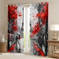 thumbnail image 2 of Homewish Paris Eiffel Tower Curtains Pack of 2 (42x84 Each),Oil Painting Curtains Blackout,Romantic Valentine'S Day Bedroom Curtains For Girls Teens,Ultra Soft Home Decor, 2 of 6