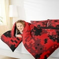 thumbnail image 4 of Feelyou Red Camo Abstract Twin Comforter Sets, Pixel Grid Miners Teens Bedding Set, 2pcs, 4 of 8