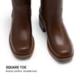 thumbnail image 2 of DREAM PAIRS Women's Knee High Cowboy Boots Western Tall Boots Square Toe Pull-On Boots with Embroidery Vintage Style, 2 of 9