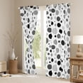 thumbnail image 3 of Manfei Geometric Circular Dot Blackout Curtains Set of 2 (52x84 Each),Modern Geometric Art Window Curtains,Gray Black White Curtains and Drapes For Kids,Luxury Bedroom Decor, 3 of 6